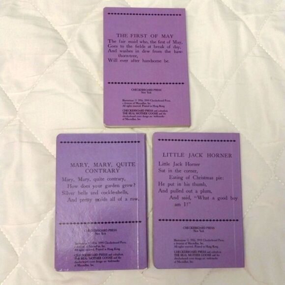 Vintage 1987 The Real Mother Goose Rhymes for Boys & Girls Mini‎ HC 6 Book Set - Picture 14 of 14